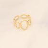 Nuevo Anillo de Acero Inoxidable Turquesa de Joyería Transfronteriza Anillo Geométrico Personalizado para Mujer Elegante Joyería Ins para Manos R106