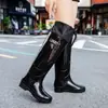 Botas de Lluvia para Mujer de Caña Alta con Longitud Extra, Elegantes Zapatos de Goma de Trabajo Antideslizantes con Suela Suave y Puños Elásticos para Sembrar Arroz