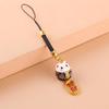 Pingente de Gato da Sorte de Cerâmica para Celular DIY Corrente para Celular Pingente Atrai-Riqueza Gato da Sorte Criativo Traz- Bênçãos Pingente de Bolsa para Celular Pen Drive