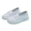 Sapatos Brancos de Enfermeira para Mulheres com Solas Macias, Novo Modelo Verão 2026, Respiráveis, Antiderrapantes, Confortáveis para os Pés, Sapatos Brancos de Solado Grosso para Profissionais de Saúde