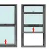 Exportación Transfronteriza de Ventanas Deslizantes de Aleación de Aluminio Estilo Americano con Aislamiento Térmico y Diseño de Apertura Arriba-Abajo para Balcones y Salas de Estar