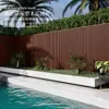 Grade para Cerca Externa de Madeira-Plástico Placa Grande Muralha Cerca de Jardim e Quintal Guarda-corpo de Pátio Cerca de Madeira Anticorrosiva Placa de Parede de Madeira-Plástico