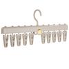 Organizador de Almacenamiento de Sombreros con Múltiples Pinzas, Tendedero para Ropa para Bebés, Estudiantes de Dormitorio, Colgador de Calcetines y Ropa Interior para Balcón de Casa