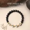 Pulsera Auténtica de Obsidiana Verde Fantasma Tipo 5 Pulsera de Cristal Natural Hidratante Joyería de Fortuna para Mujer Regalo