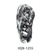 Pegatinas de Tatuaje Temporales de Media Manga Estilo Europeo y Americano Animal Blanco y Negro, Diseños Grandes de Cabeza de León y Lobo, Pegatinas de Tatuaje Realistas de Flores para Brazo para Hombres y Mujeres
