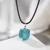 Zhouhang Joyería Venta Caliente Transfronteriza Colgante de Cristal Natural Amatista Irregular Lapislázuli Collar Joyería al por Mayor