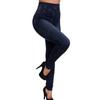 Calças justas elásticas de algodão femininas de verão, sem costura, estampadas, comprimento até o tornozelo, transfronteiriças, primavera e outono de 2021, leggings de imitação de jeans