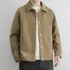 Jaqueta Masculina Plus Size Outono 2026 Gola Lapela Workwear Toque de Luxo Forrada com Fleece Espessa