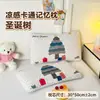 Funda de almohada estilo caricatura linda, pieza única, amigable con la piel, transpirable, almohada para ayudar a dormir, almohada de rebote cómoda para niños, almohada de soporte para el cuello para jardín de infantes