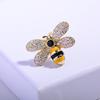 Broche de Esmalte Elegante Estilo Coreano Pin de Solapa de Abeja Linda Hebilla Anti-Exposición Pin para Chal Pin para Bufanda Venta al por Mayor en Stock