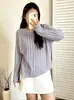 Roupas femininas plus size com design irregular, top de tricô oco solto outono 2026 para mulheres plus size