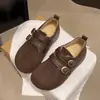 Zapatos Birkenstock Completamente Cubiertos de Felpa con Suela Gruesa para Mujer 2026 Nuevo Estilo Invierno Tacón Oculto Casual Slip-on Mocasines Cómodos