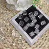 Pulseira de Cubos de Açúcar de Cristal Branco Natural Cubo de Gelo Quadrado Material para Miçangas Semi-Acabado Acessórios de Miçangas DIY