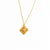 Colar Pingente Cruz Vajra Banhado a Ouro Estilo Antigo para Mulheres, Alta Retenção de Cor, Totalmente Incrustado com Diamantes, Pingente de Corrente para Clavícula Presente