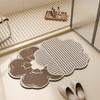 Alfombra de Baño Nube Estilo Alemán, Alfombra Fuerte Absorbente de Tierra de Diatomeas, Alfombra de Inodoro de Secado Rápido, Alfombrilla Suave para Entrada de Baño