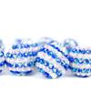 Bolas de diamante de resina de 16-22 mm, joyería, color azul y blanco AB, cuentas de diamante rayadas, cuentas gruesas, cuentas grandes