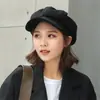Chapéu Outono e Inverno Feminino Tendência Versátil Estilo Coreano Boné Fresh Bud Boina Outono Fashionável Novo Chapéu Octogonal Estilo Japonês
