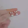 Brincos Borboleta Zircônia Exquisitos de Luxo Leve Nicho Estilo Coreano Super Fada Versátil Elegante Brincos de Pérola Joia de Orelha Popular