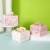 Venta directa del fabricante: Caja Portátil Pequeña para Pastel de 4 Pulgadas con Base, Ventana Transparente, Diseño Lindo de Dibujos Animados, Empaque de Horneado de Alta Calidad, En Stock