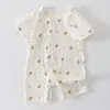 Ropa Nueva de Verano para Bebés, Abrigos para Bebés, Mono de Manga Corta Clase A, Mameluco Ligero y Transpirable para Exteriores
