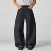 Ropa para Hombre Fengshe / Jeans de primavera de cinco botones de alta resistencia, pierna ancha, corte curvo, color original que no se decolora, Tencel fino de verano