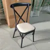 Silla de Banquete de Hotel de Madera Maciza Retro, Silla de Comedor con Respaldo, Silla de Comedor Doméstica de Respaldo Cruzado, Silla de Ocio Simple para Casa de Huéspedes al por Mayor