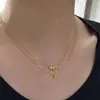 Nova Colar Pingente de Contas Olho de Gato Tendência para Mulheres, Corrente Simples Versátil da Moda Corrente de Clavícula Corrente Lisa Presente para Namorada