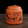 Liquidación de Inventario Talla Mediana 0.2 kg Cerámica Gruesa Arcilla Púrpura Recipiente para Té Cerámica Tarro Sellado para Almacenamiento Té Negro Pu'Er Tarro de Té Té Pu'Er