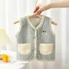 Chaleco para Niños Otoño e Invierno Engrosado Clase A Dibujos Animados Chaleco para Bebé para Niños y Niñas Estilo Coreano Chaleco Cardigan Terciopelo Acolchado