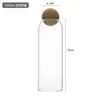 Jarra de café redonda de cortiça Jarra de preservação de grãos de café Garrafa de vidro de borosilicato Jarra de armazenamento de vidro Jarra de armazenamento de grãos grossos