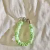 Ins Niche Rosa Cuadros Plisado Pulsera Funda para Teléfono Móvil Pulsera de Cadena Pulsera Correa de Muñeca Antiperdida Colgante Universal