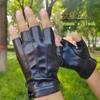 Guantes de Medio Dedo Guantes de Moda Hip-Hop para Hombre Danza Remache Guantes de Medio Dedo Actuación Escenario Guantes Amazon