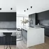 Armários Customizados para Exportação Foshan Shunde com Painéis de Porta Moldados a Vácuo em PVC Branco em Estilo Minimalista Moderno. Armários de Comércio Exterior de Shunde