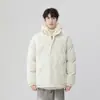 Outono e Inverno 2025 Novo Grafeno Espessado Quente à Prova de Vento e Impermeável Casual Versátil Jovem com Capuz Casal Tendência Masculino