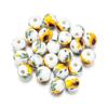 50/Pack Jingdezhen Contas de Cerâmica Antigas Contas Florais DIY Handmade Rodada Frisada Hairpin Pulseira Acessórios