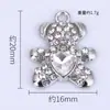 Nuevo Colgante de Oso de Circonita de Lujo Accesible Creativo Materiales para Accesorios DIY Aleación Electrochapada Pulsera de Doble Colgante Collar Pendientes