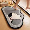 Tapete de chão de renda em formato de filhote de cachorro de desenho animado para banheiro, absorvente de água, secagem rápida, tapete de porta antiderrapante, tapete de entrada resistente à sujeira
