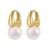 2024 Aretes de Perlas Mermaid Ji Nicho Suave Elegante Hebilla de Oreja Nueva Moda Explosiones Aretes de Pin Plateado Aretes