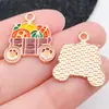 Mezcla 50 Colgantes de Pavo de Acción de Gracias, Calabaza y Hongo de Dibujos Animados Accesorios para Pulsera y Llavero DIY