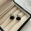 Pendientes Vintage de Calabaza Negra 2026 Nuevo Estilo Lujo Ligero Estilo Nicho Versátiles para Otoño e Invierno para Mujer