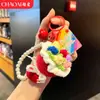 Ramo para el Día del Maestro, Llavero de Flor Sostenido a Mano, Producto Terminado de Ganchillo de Flor Artificial Rosa, Regalo Creativo, Regalo para el Día del Maestro