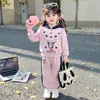 Conjunto de Sudadera Kuromi para Niñas Primavera 2026 Nuevo Elegante Conjunto Casual Deportivo de Dos Piezas Estilo Coreano para Niños Primavera y Otoño