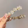 Pinza para el pelo vintage de perlas estilo francés, pinza lateral para flequillo para mujer, accesorio para el pelo de pinza de resorte elegante y sofisticado, adorno para el pelo de línea recta