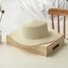 Sombrero de Sol de Verano Parte Superior Plana Sombrilla Sombrero de Paja Retro Protección Solar Viaje Sombrero para el Sol de Playa Sombrero de Paja
