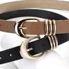 Venta caliente transfronteriza verano hebilla dorada moda versátil cinturón de cuero para mujer elegante europeo y americano versátil cinturón para abrigo pantalones cinturón de cintura cinturón al por mayor