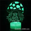 Cross-border especial planta bordo cogumelo série 3d lâmpada de mesa led nightlight colorido usb criativo presente lâmpadas