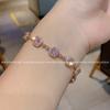 Pulsera de Zirconia de Colores Dopamina de Moda para Mujer, Diseño de Nicho de Lujo Ligero, Pulsera Versátil de Gama Alta para Mujer