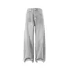Ropa para Hombre Shanggu Comercio Electrónico Transfronterizo Japón Corea Denim Suministro Exclusivo Marca de Tendencia Americana Blanco Desgastado Hoja Curva Pantalones Largos Streetwear para Hombre Retro