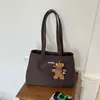 Bolsa Tote Commuting de Rede Transfronteiriça Feminina 2026 Novo Estilo Tendência Outono Lã Bolsa de Ombro Único Bolsa Saco de Grande Capacidade