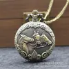 Collar al por mayor Reloj de bolsillo de vela Reloj de cuarzo clásico nostálgico para hombre Reloj de bolsillo antiguo Deathlon Hint Reloj de bolsillo colgante